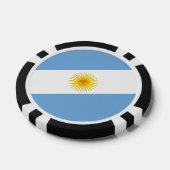 Lot De Jeton De Poker Drapeau Argentine (Simple)