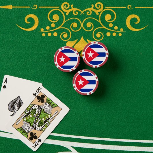 Lot De Jeton De Poker Drapeau Cuba (Table de poker (pile))