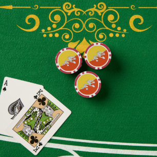 Lot De Jeton De Poker Drapeau de Butane