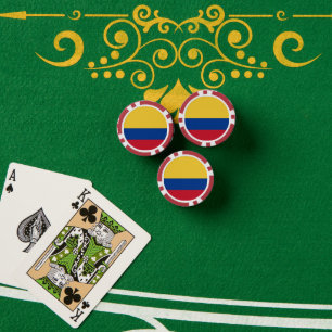 Lot De Jeton De Poker Drapeau de Colombie