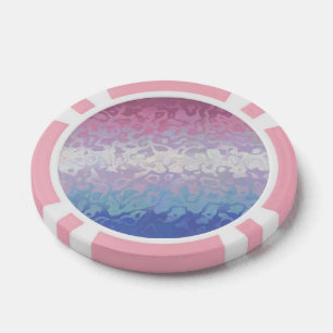 Lot De Jeton De Poker Drapeau de fierté bigender tripant ondoyant funky