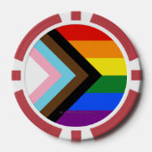 Lot De Jeton De Poker Drapeau de fierté Progress Pride de SlipperyJoe si (Recto)