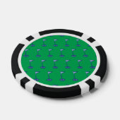Lot De Jeton De Poker drapeau de golf vert (Simple)