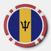 Lot De Jeton De Poker Drapeau de la Barbade (Verso)