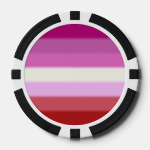 Lot De Jeton De Poker Drapeau de la Fierté lesbienne tombée