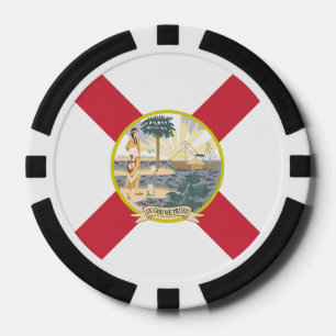 Lot De Jeton De Poker Drapeau de la Floride : l'État Ensolleillé des Flo