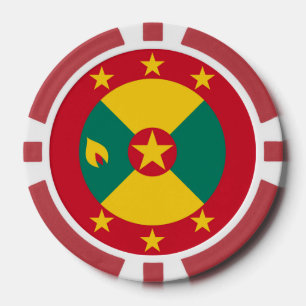 Lot De Jeton De Poker Drapeau de la Grenade