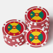 Lot De Jeton De Poker Drapeau de la Grenade (Empiler)