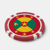 Lot De Jeton De Poker Drapeau de la Grenade (Simple)