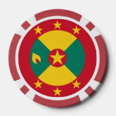 Lot De Jeton De Poker Drapeau de la Grenade (Verso)