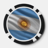 Lot De Jeton De Poker Drapeau de l'Argentine (Verso)