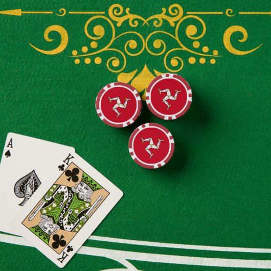Lot De Jeton De Poker Drapeau de l'île de Man (Table de poker (pile))