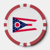 Lot De Jeton De Poker Drapeau de l'Ohio (Recto)