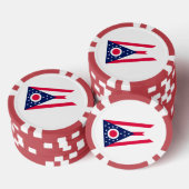 Lot De Jeton De Poker Drapeau de l'Ohio (Empiler)