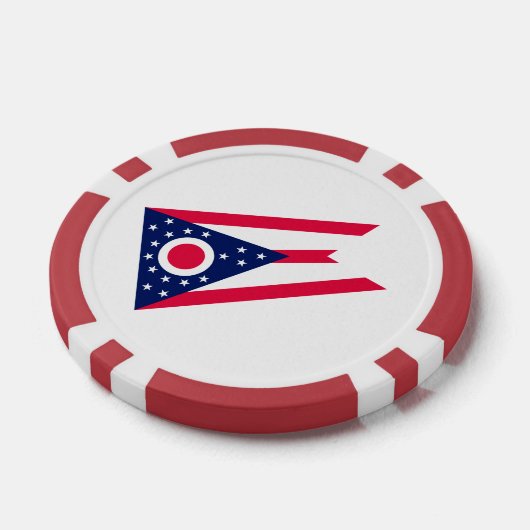 Lot De Jeton De Poker Drapeau de l'Ohio (Simple)