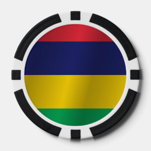 Lot De Jeton De Poker Drapeau de Maurice