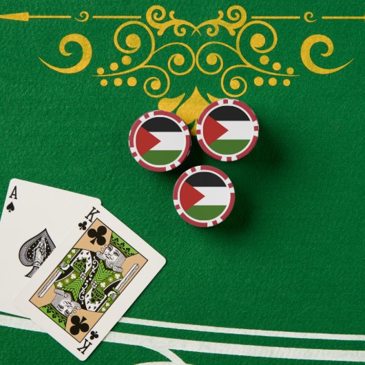Lot De Jeton De Poker Drapeau de Palestine (Table de poker (pile))