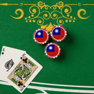 Lot De Jeton De Poker Drapeau de Taïwan