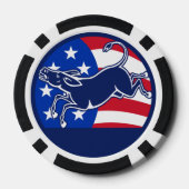 Lot De Jeton De Poker Drapeau démocrate âne (Verso)