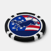 Lot De Jeton De Poker Drapeau démocrate âne (Simple)