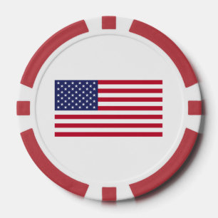 Lot De Jeton De Poker Drapeau des États-Unis d'Amérique