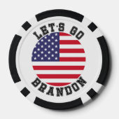 Lot De Jeton De Poker Drapeau des étoiles Brandon USA (Verso)