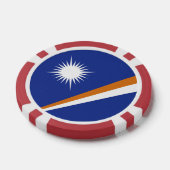 Lot De Jeton De Poker Drapeau des Îles Marshall (Simple)