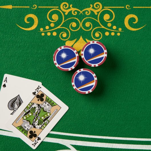 Lot De Jeton De Poker Drapeau des Îles Marshall (Table de poker (pile))