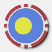 Lot De Jeton De Poker Drapeau des Palaos (Recto)
