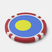 Lot De Jeton De Poker Drapeau des Palaos (Simple)