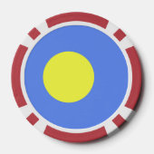 Lot De Jeton De Poker Drapeau des Palaos (Verso)
