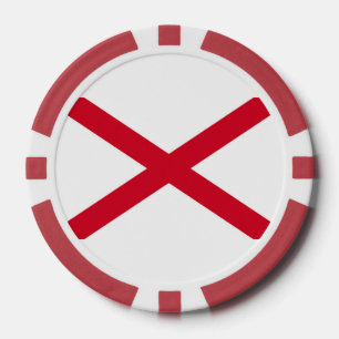 Lot De Jeton De Poker Drapeau d'État de l'Alabama