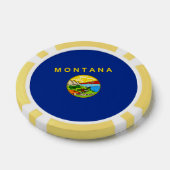 Lot De Jeton De Poker Drapeau d'État du Montana (Simple)