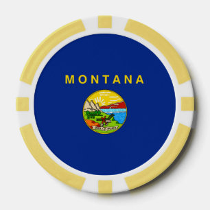 Lot De Jeton De Poker Drapeau d'État du Montana