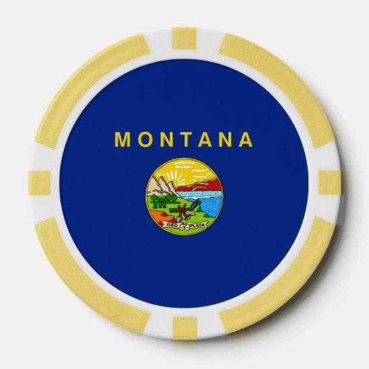Lot De Jeton De Poker Drapeau d'État du Montana (Recto)