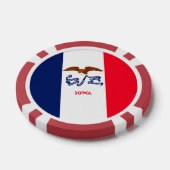 Lot De Jeton De Poker Drapeau d'État Iowa (Simple)