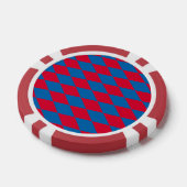 Lot De Jeton De Poker Drapeau diamant Bavière bleu et rouge Motif (Simple)