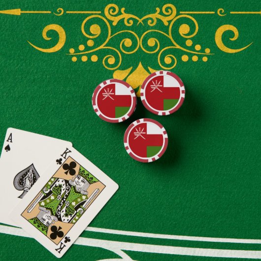 Lot De Jeton De Poker Drapeau d'Oman (Table de poker (pile))