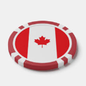 Lot De Jeton De Poker Drapeau du Canada (Simple)