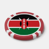Lot De Jeton De Poker Drapeau du Kenya (Simple)