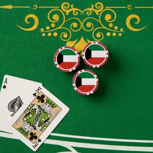 Lot De Jeton De Poker Drapeau du Koweït (Table de poker (pile))