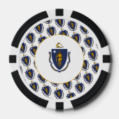 Lot De Jeton De Poker Drapeau du Massachusetts (Recto)