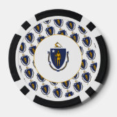Lot De Jeton De Poker Drapeau du Massachusetts (Verso)