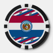 Lot De Jeton De Poker Drapeau du Missouri (Recto)
