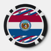 Lot De Jeton De Poker Drapeau du Missouri (Verso)