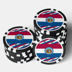 Lot De Jeton De Poker Drapeau du Missouri