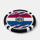 Lot De Jeton De Poker Drapeau du Missouri (Simple)