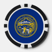 Lot De Jeton De Poker Drapeau du Nebraska (Recto)
