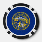 Lot De Jeton De Poker Drapeau du Nebraska (Verso)