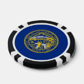 Lot De Jeton De Poker Drapeau du Nebraska (Simple)